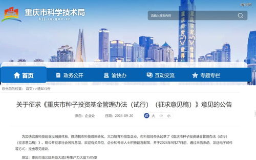《重慶市種子投資基金管理辦法（試行）（征求意見(jiàn)稿）》解讀 投資管理與咨詢服務(wù)機(jī)制分析